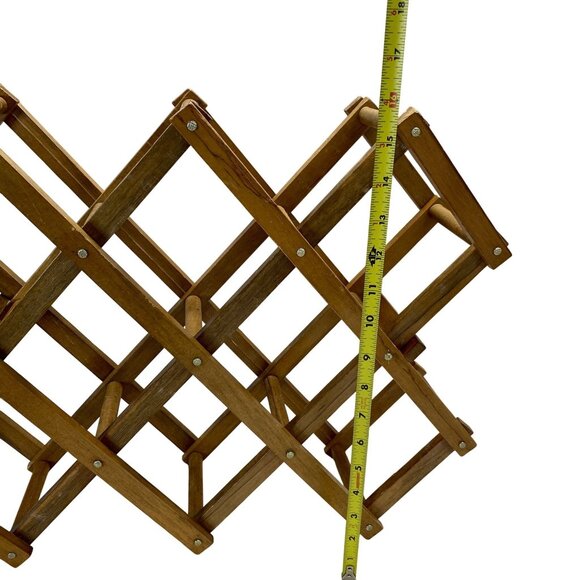 Vintage Hi-Mark Wooden Expandable Wine Rack Table Top - Picture 6 of 9